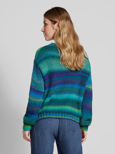 LOLLYS LAUNDRY Gebreide pullover met ronde hals, model 'Fairhaven' Donkergroen - 5