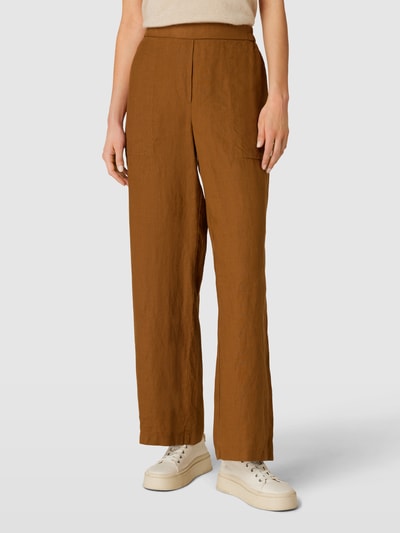 Marc O'Polo Leinenhose mit Ziernähten Mittelbraun 4