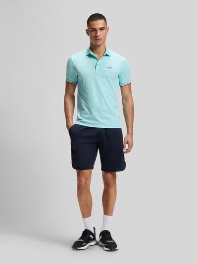 BOSS Green koszulka polo o kroju slim fit z wytłoczeniem emotikon piłki tenisowej model 'PL_TOC GAME1' Morski 1