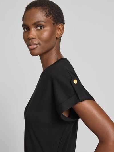 Tommy Hilfiger Fit-and-flare midi jurk met goudkleurige knopen  - 3