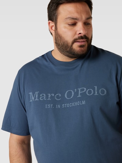 MARC O’POLO PLUS PLUS SIZE T-Shirt mit Label-Print Rauchblau 3