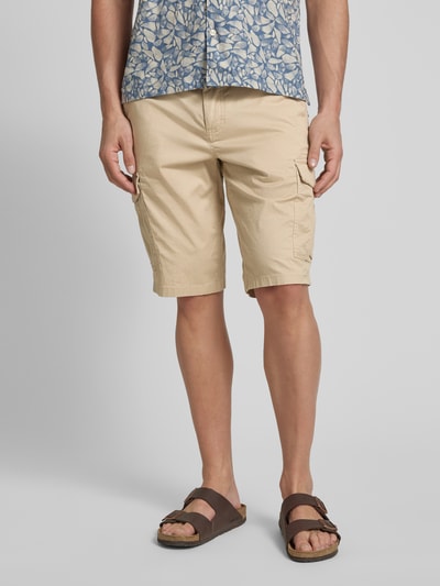Tom Tailor Regular Fit Cargoshorts aus Baumwoll-Elasthan-Mix Beige 4