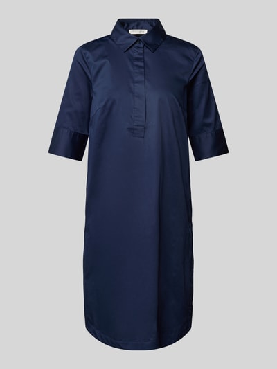Christian Berg Woman Knielanges Hemdblusenkleid mit verdeckter Knopfleiste Marine 2