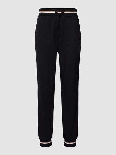 BOSS Sweatpants met labeldetail, model 'Iconic' Zwart - 2