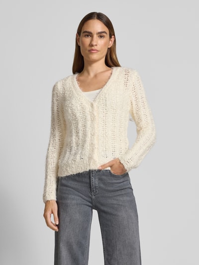 Guess Strickjacke mit Lochmuster Modell 'BEA' Offwhite 4