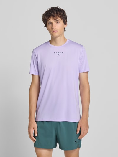 PUMA Performance Regular fit sport-t-shirt met logoprint model 'M PUMA X HYROX' Lavendel - 4