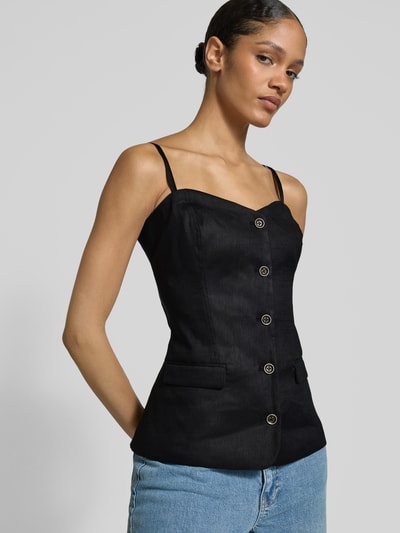 Guess Trägertop mit Knopfleiste Modell 'ISABEAU' BLACK 3