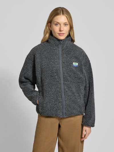 American Vintage Jack met teddybont, model 'HOKTOWN' Antraciet gemêleerd - 4