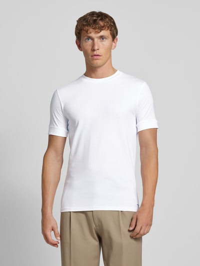 Drykorn T-shirt met ribboorden, model 'ANTON' Wit - 4