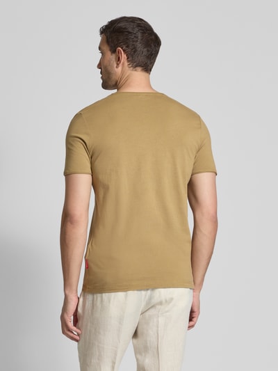 JOOP! Jeans T-Shirt mit geripptem Rundhalsausschnitt Modell 'Cesare' Oliv 5