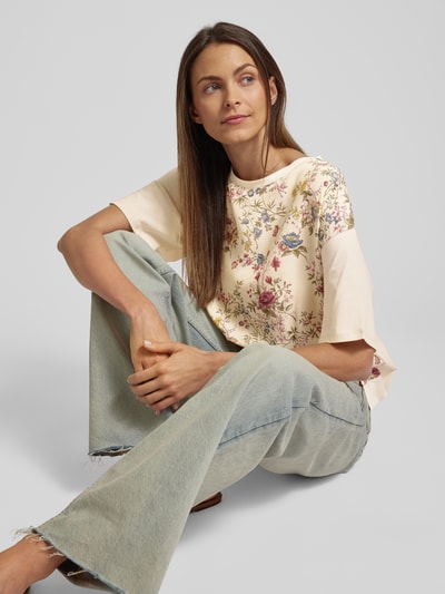 Weekend Max Mara T-Shirt mit Muster-Print Modell 'MALAGA' Ecru 3