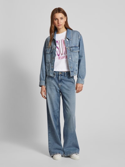 Rich & Royal T-Shirt mit Statement-Print Weiss 1