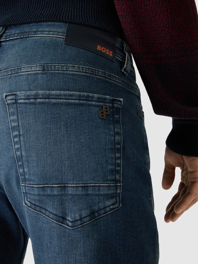 BOSS Orange Tapered fit jeans met steekzakken, model 'TABER' Lichtblauw - 3