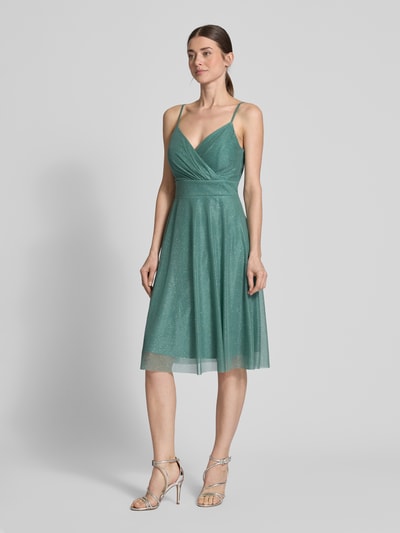 TROYDEN COLLECTION Cocktailkleid mit Taillenband Petrol 1