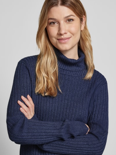 Christian Berg Woman Strickpullover mit Rollkragen Dunkelblau 3