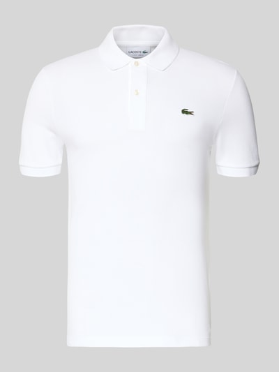Lacoste Slim Fit Poloshirt aus reiner Baumwolle Weiss 2