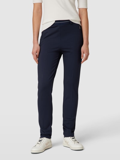 Raphaela By Brax Super slim fit stoffen broek met ritszakken, model 'LILLYT' Marineblauw - 4