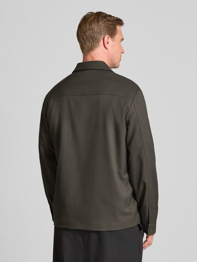 Antony Morato Regular fit overhemdjack met reverskraag Olijfgroen - 5
