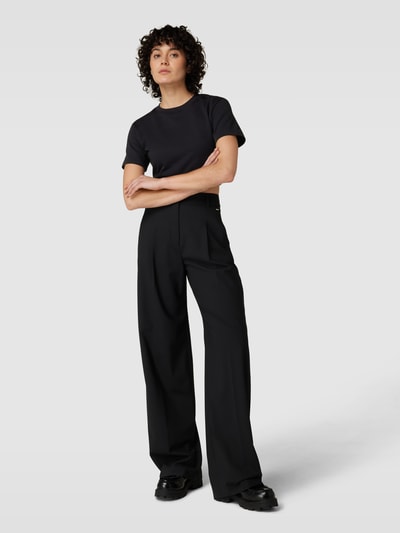 HUGO Cropped T-Shit mit Label-Saum Black 1