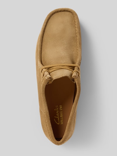 Clarks Mocassins van leer met rubberzool, model 'Wallabee Evo' Zand - 3