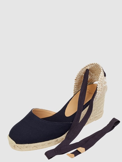 Castañer Wedges van textiel, model 'Carina' Donkerblauw - 1