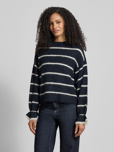 zero Regular Fit Pullover in Strick-Optik Marine 4