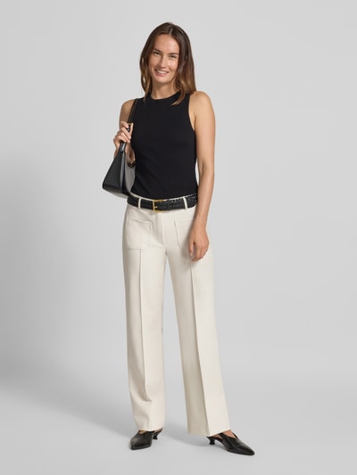 Raffaello Rossi Straight Fit Bundfaltenhose aus Viskose-Mix Modell 'MILEY' Sand 1
