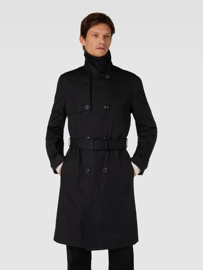 HUGO Płaszcz z paskiem w talii model ‘Maluks’ Czarny 4