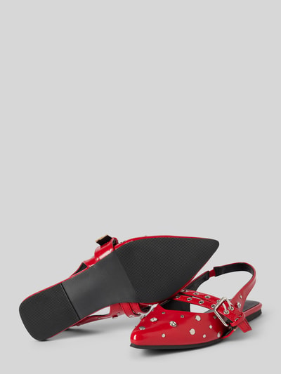 Only Slingback Ballerinas mit Nieten Modell 'LAURA-5' Rot 4