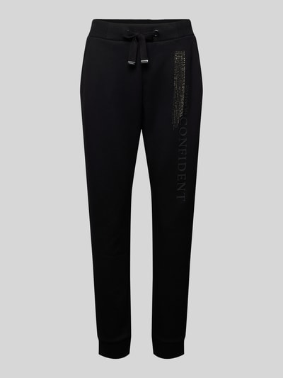 monari Sweatpants mit Strasssteinbesatz Black 2