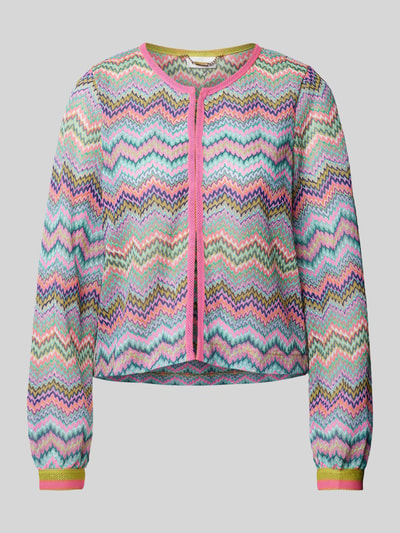 Sportalm Blazer met all-over motief Aquablauw - 2