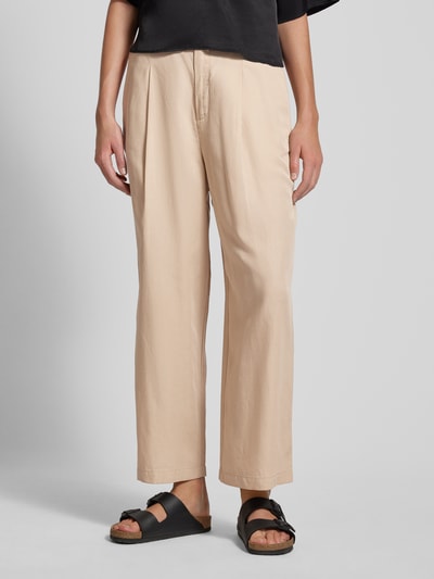 Marc O'Polo Denim Wide leg culotte met bandplooien Zand - 4