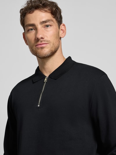 Lindbergh Relaxed Fit Poloshirt mit Label-Detail Black 3