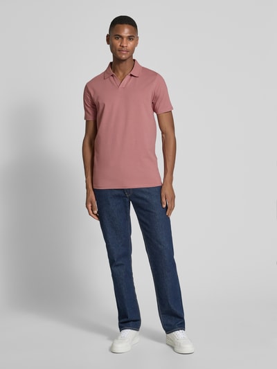 Lindbergh Poloshirt mit V-Ausschnitt Rosa 1