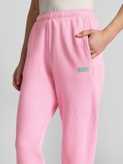 American Vintage Loose Fit Sweatpants mit Seitentaschen Modell 'ZUBIRD' Rosa 3