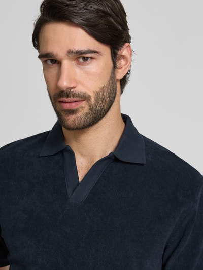 Marc O'Polo Regular Fit Poloshirt aus Baumwoll-Frottee Marine 3