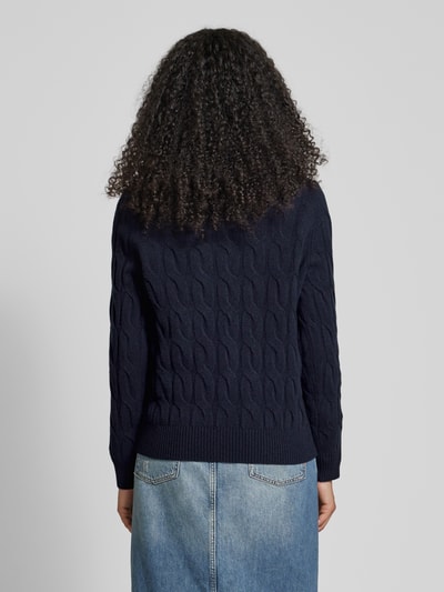 Tommy Hilfiger Strickpullover mit gerippten Abschlüssen Dunkelblau 5