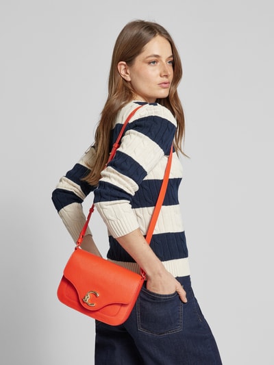 Coccinelle Crossbody Bag aus Leder mit Label-Detail Koralle 1