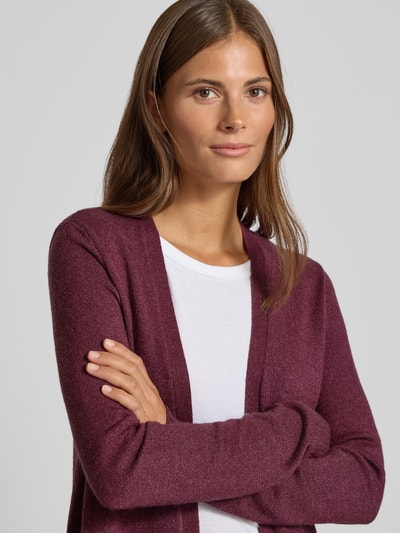 Vila Strickjacke mit offener Vorderseite Modell 'RIL' Pflaume 3