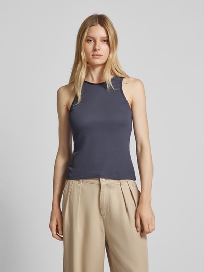 Mango Tanktop mit Feinripp Modell 'BALI' Marine 4