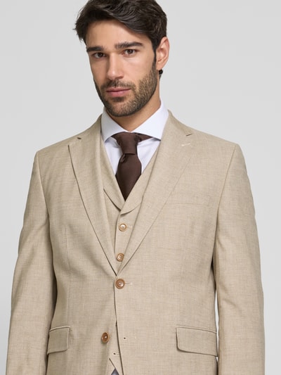 CG - Club of Gents Sakko mit floraler Applikation Modell 'Paul' Beige 3