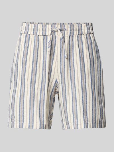 Forét Regular fit bermuda met linnen, model 'Serene' Lichtblauw - 2