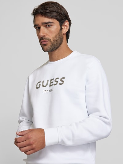 Guess Bluza z wyhaftowanym logo model ‘BOX’ Biały 3