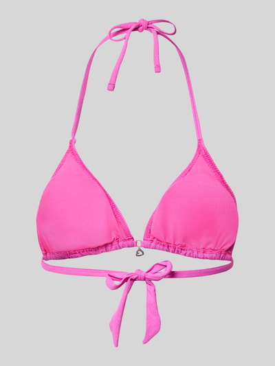 Produktfoto, Schimmerndes Bikini-Oberteil Modell 'CRICO SPARKLESUN' von Banana Moon in Pink, Material-Mix mit Stretch-Anteil, Körpernahe Passform, Schimmernd, rückseitige Schnürung