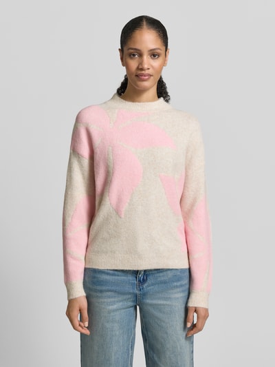 b.young Oversized Strickpullover mit Woll-Anteil Modell 'OMEA' Altrosa 4