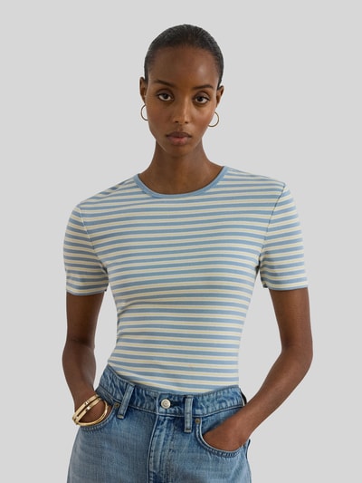 Lauren Ralph Lauren Regular Fit T-Shirt aus Baumwoll-Mix Hellblau 4