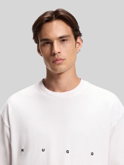 HUGO Oversize T-shirt met rugprint model 'DARISO' Wit - 3
