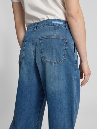 Smith and Soul Wide Leg Jeans mit Bundfalten Blau 3