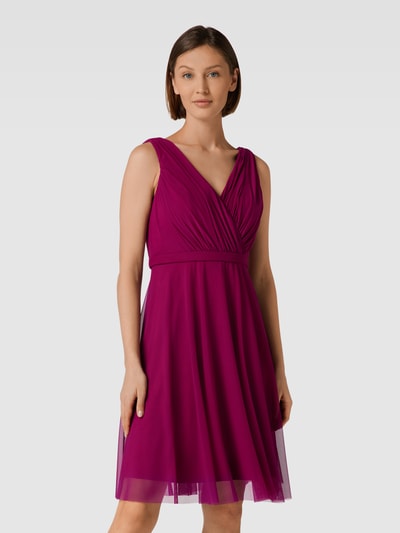 TROYDEN COLLECTION Cocktailkleid in Wickel-Optik Fuchsia 4