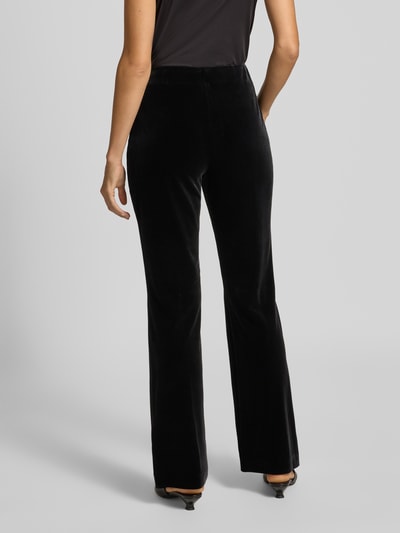 Christian Berg Woman Selection Flared fit stoffen broek van fluweel met siernaden Zwart - 5